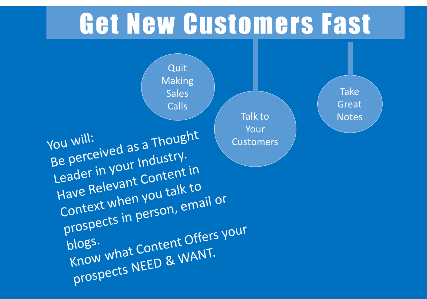 3 things to do to get new customers Quickly